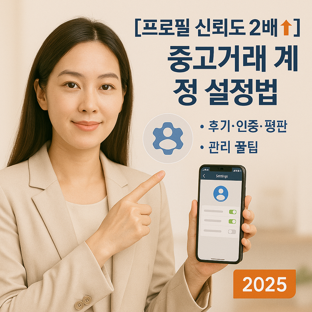 [프로필 신뢰도 2배&uarr;] 중고거래 계정 설정법 ｜ 후기&middot;인증&middot;평판 관리 꿀팁 2025