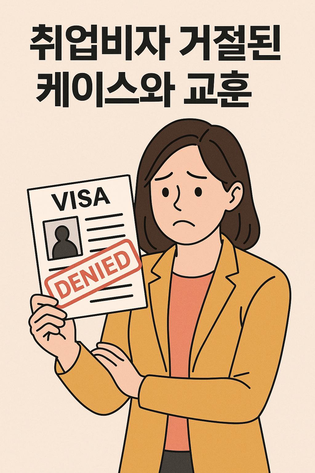 취업비자 거절된 케이스와 교훈 관련 이미지 사진