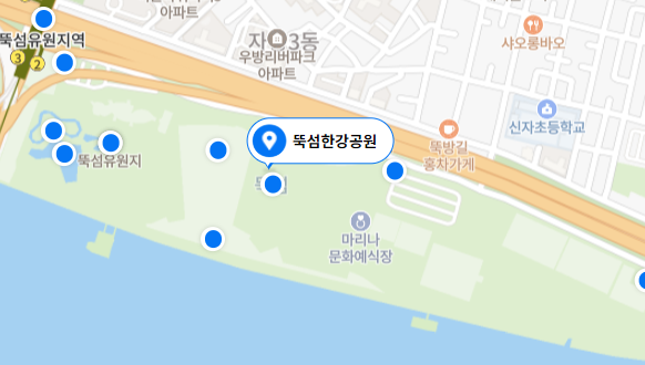 한강공원-지도-사진