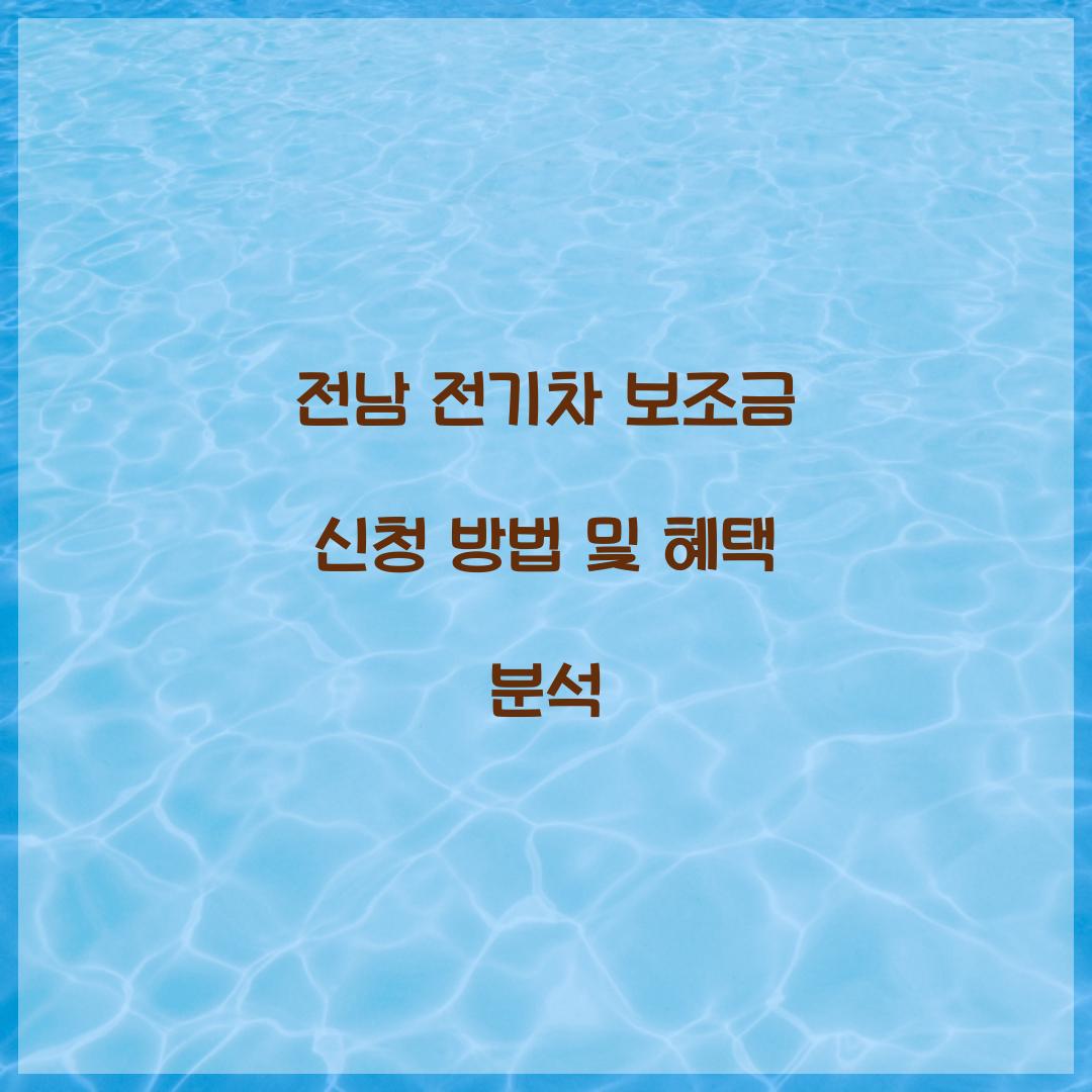 전남 전기차 보조금
