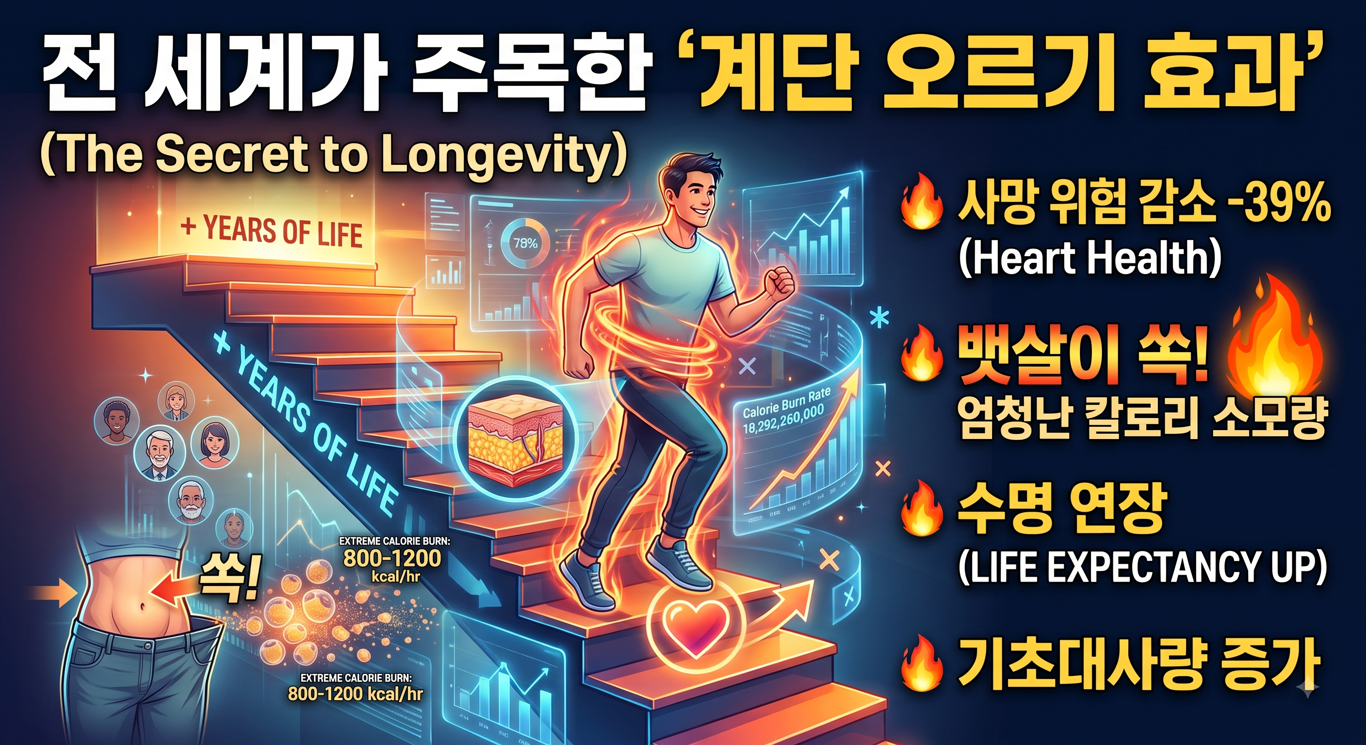 뱃살이 쏙! 엄청난 칼로리 소모량