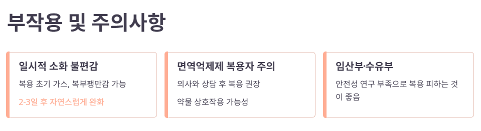 뚱보균 유산균 섭취 시 주의사항 및 부작용