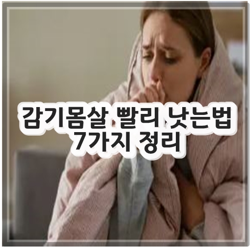 감기몸살 빨리 낫는법 7가지 정리