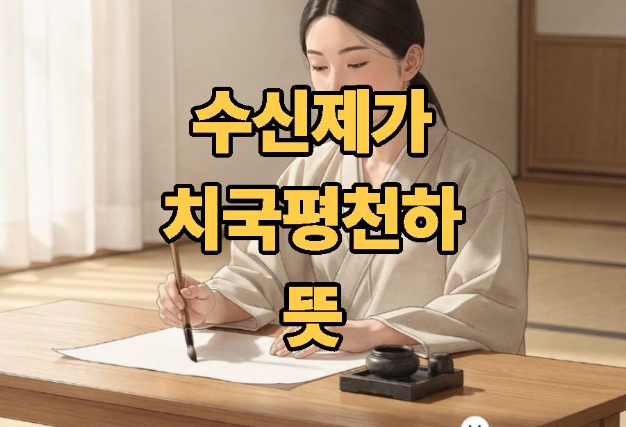 수신제가 치국평천하의 뜻