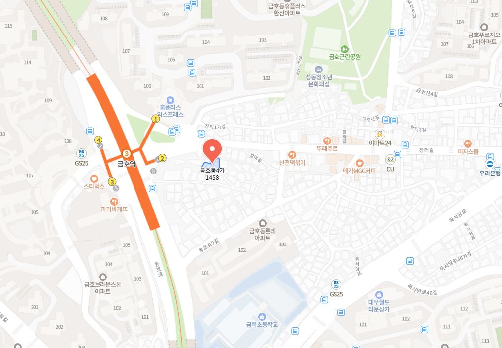 금호역 라비체 교통 입지