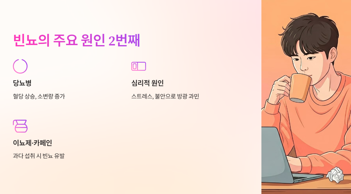 당뇨병, 심리적원인, 이뇨제 카페인 원인