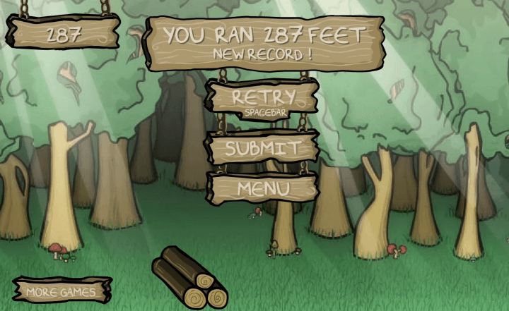 카와이런-플래시게임-종료-화면