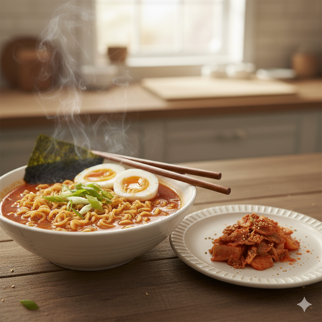 라면과 김치