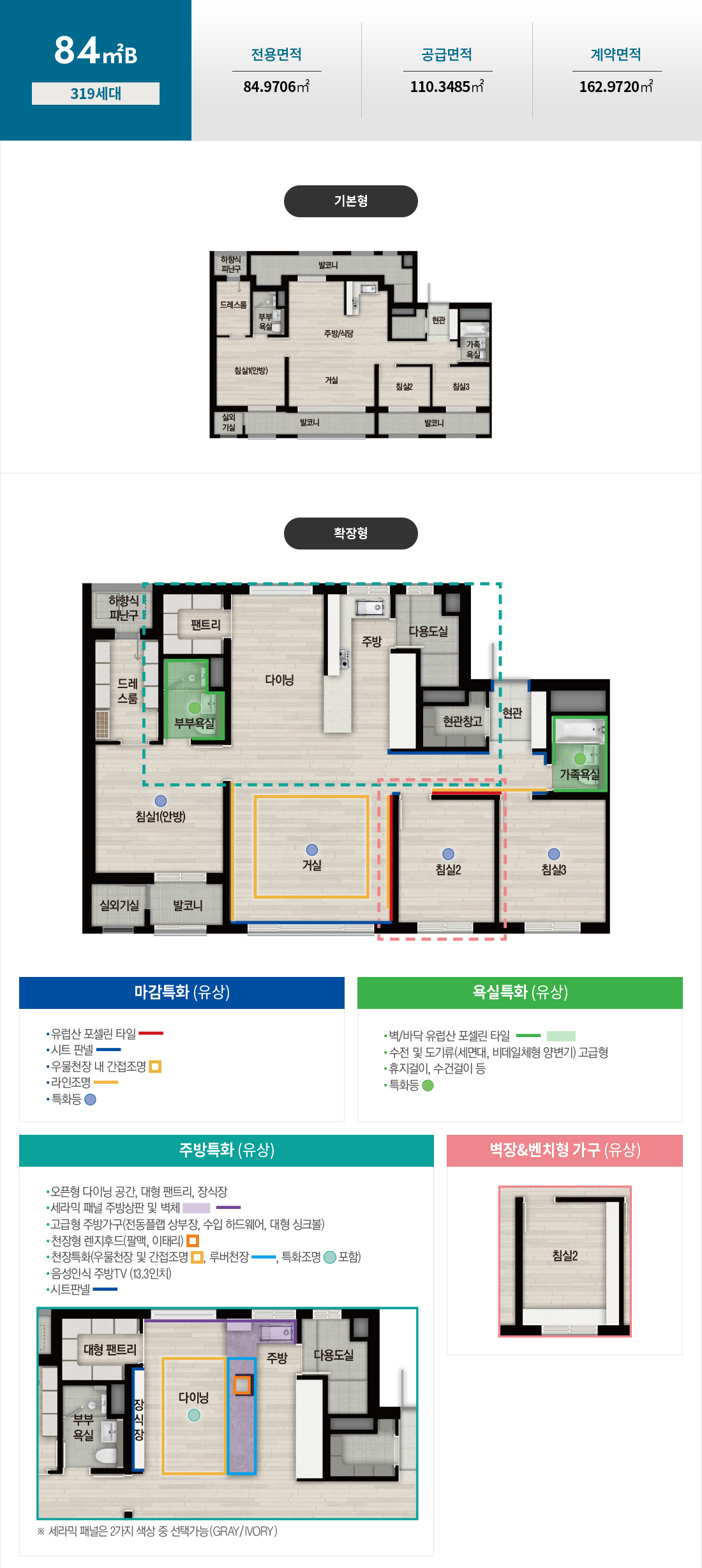 나주역 자이 리버파크 아파트 84b 평면도 입니다