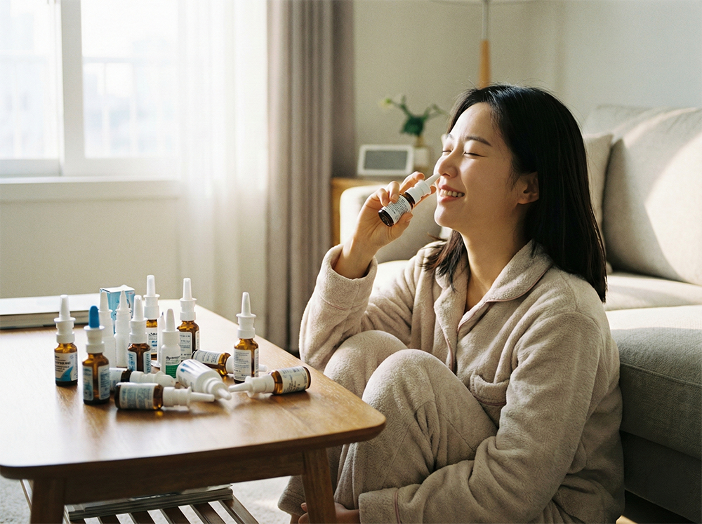 비염 스프레이 중독, 코막힘 해결, 비염약 오남용, 혈관수축제 부작용, 시원함 뒤의 함정