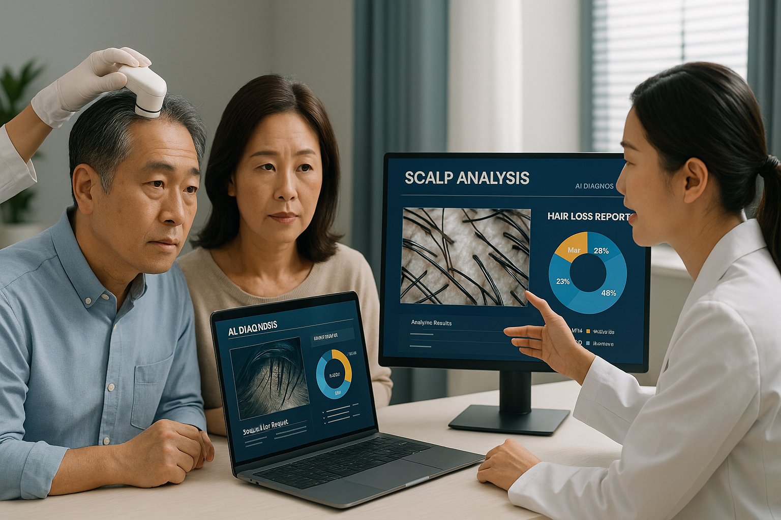 두피 스캐너를 통한 AI 분석