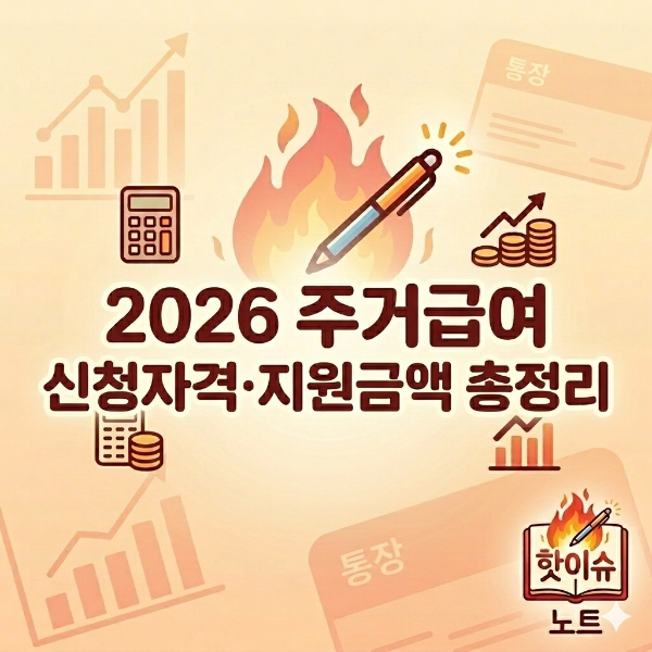 2026 주거급여 신청자격·지원금액 총정리