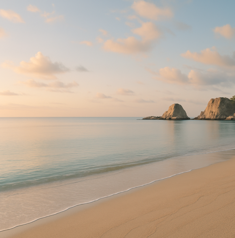 전남 진도 금갑해변 고요한 바다의 모습