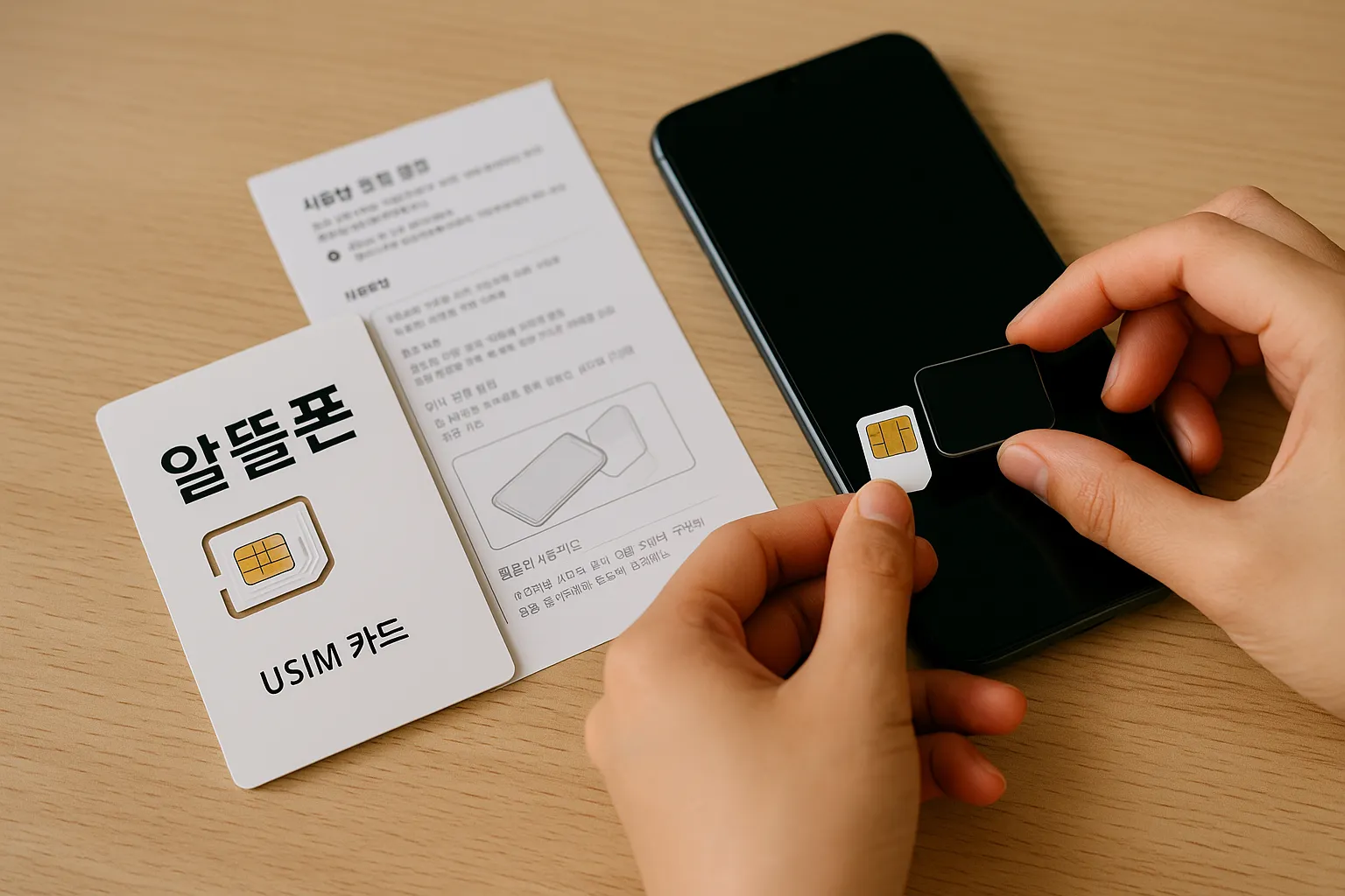 알뜰폰 유심카드 삽입