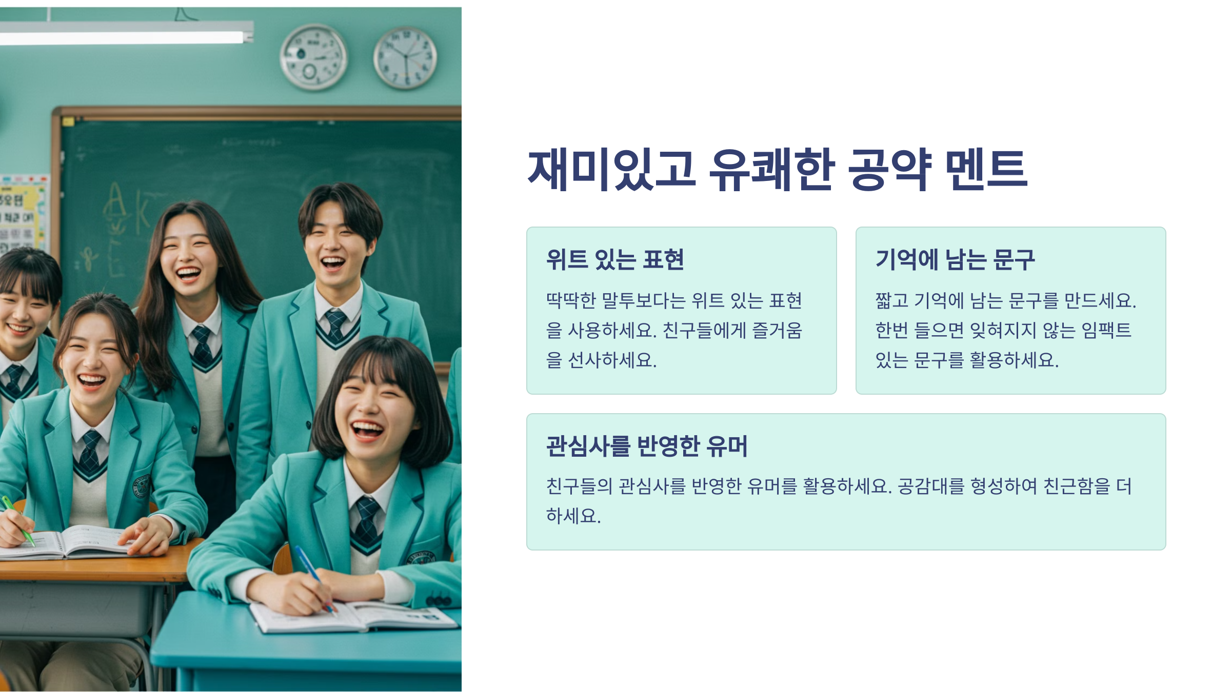 재미있고 유쾌한 공약 멘트