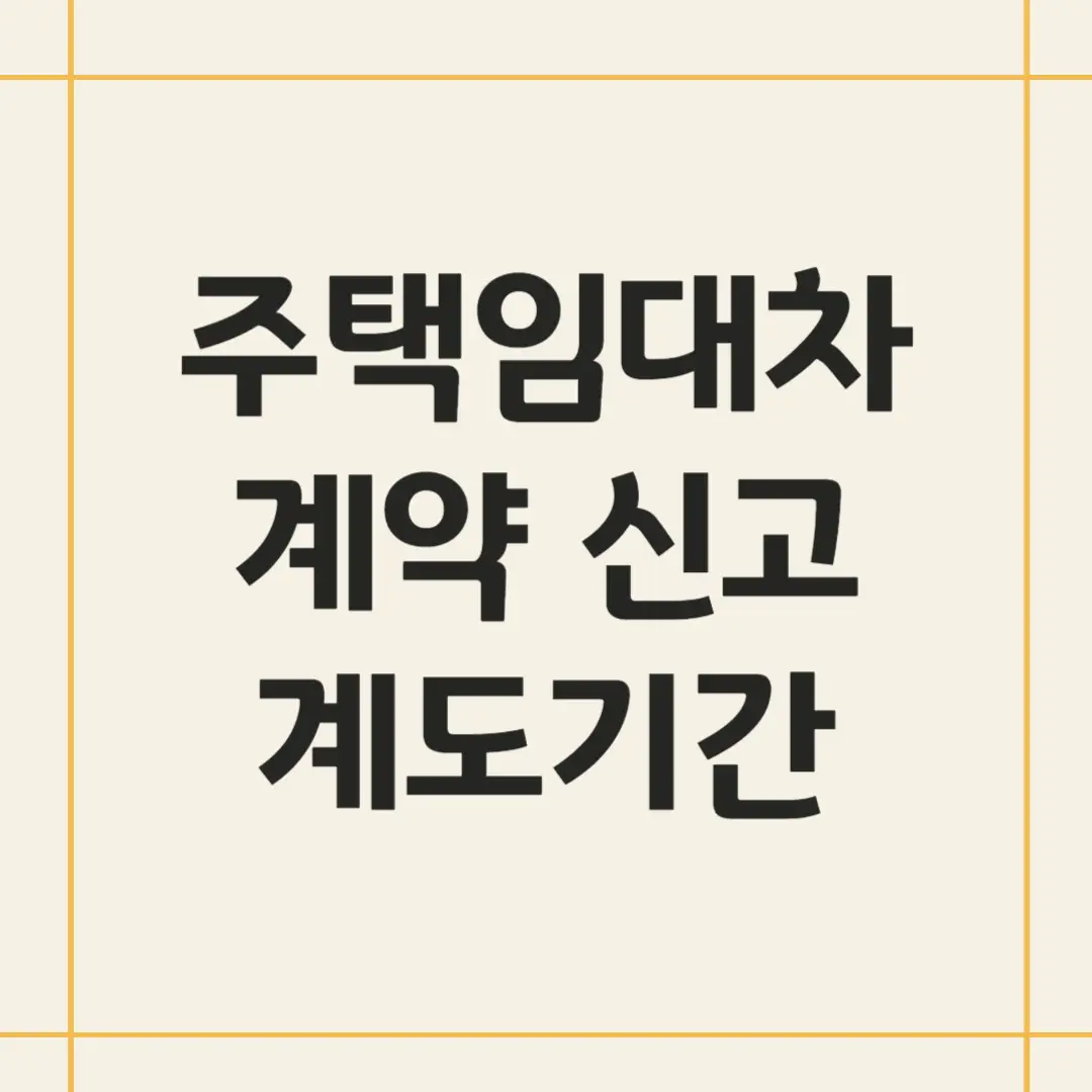 주택임대차계약 신고 계도기간