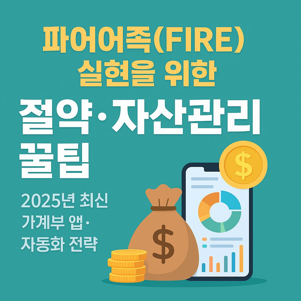 파이어족(FIRE) 실현을 위한 절약·자산관리 꿀팁: 2025년 최신 가계부 앱·자동화 전략