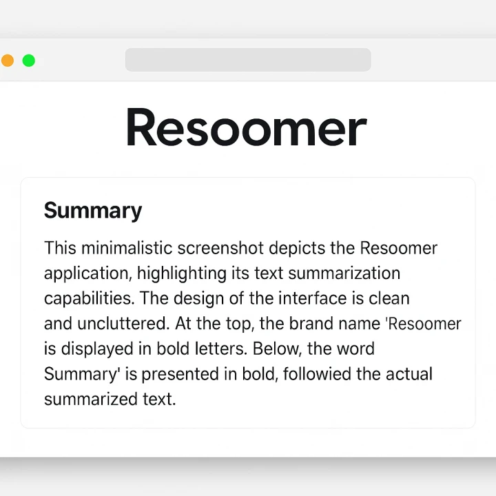 Resoomer 핵심 문장 요약 결과