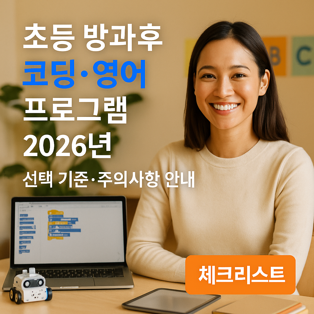 초등 방과후 코딩·영어 프로그램 2026년 | 선택 기준·주의사항 안내