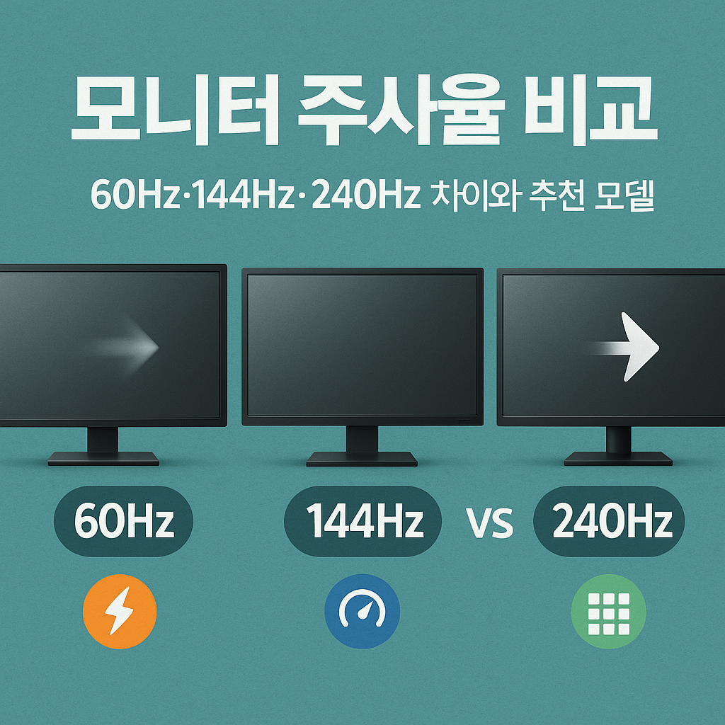 모니터 주사율 비교