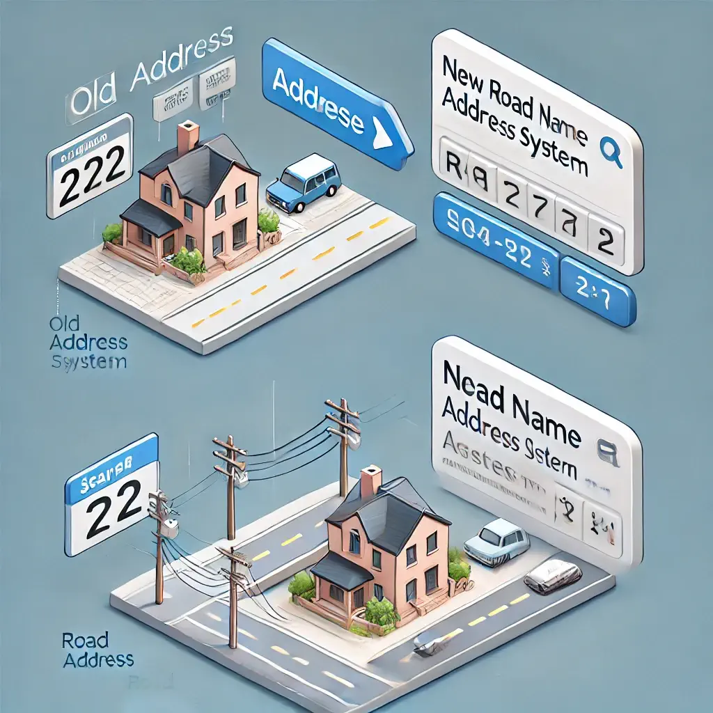 구주소 도로명 주소 변환하기