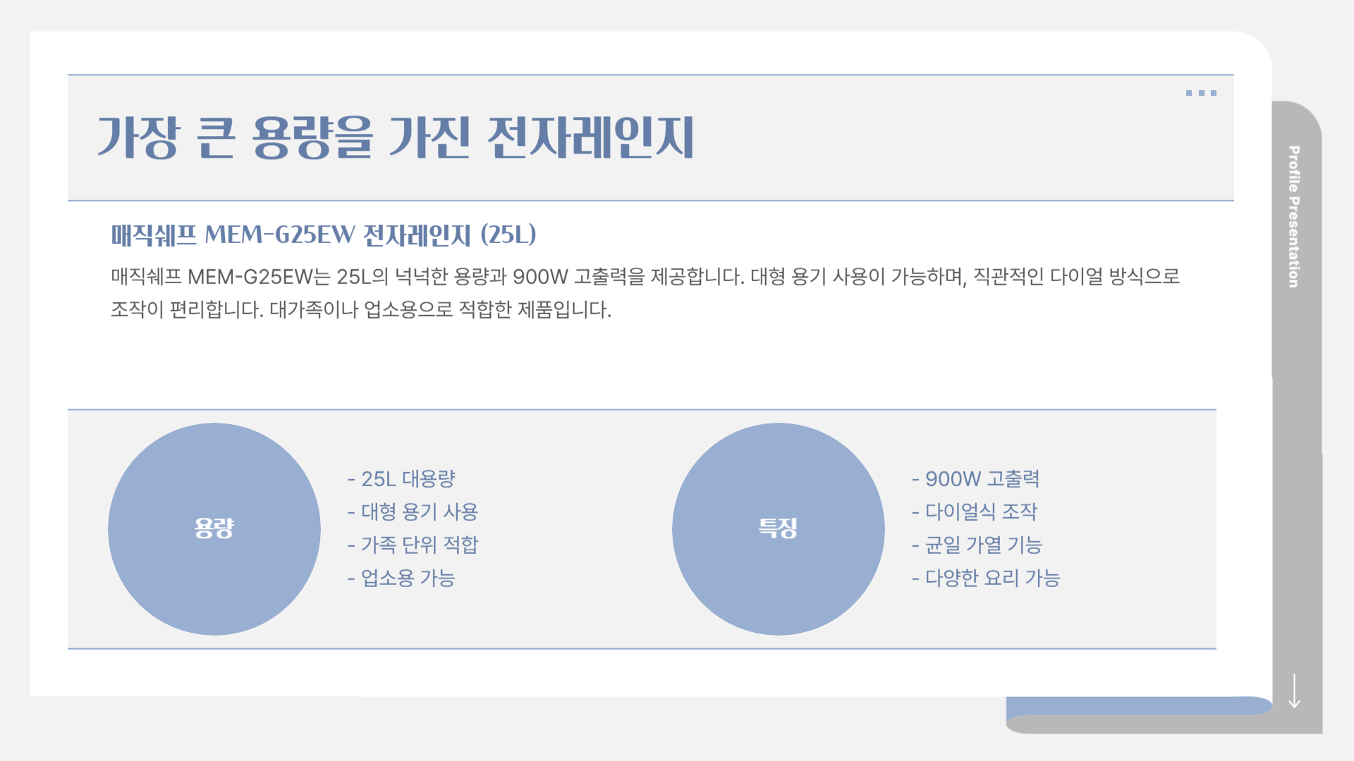 가장 큰 용량을 가진 전자레인지