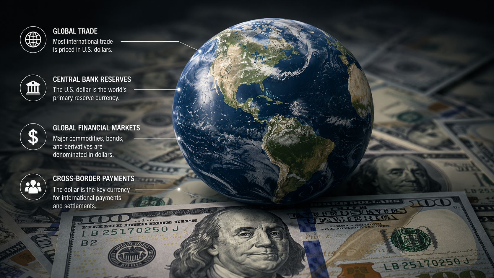 The U.S. dollar at the center of the global financial system