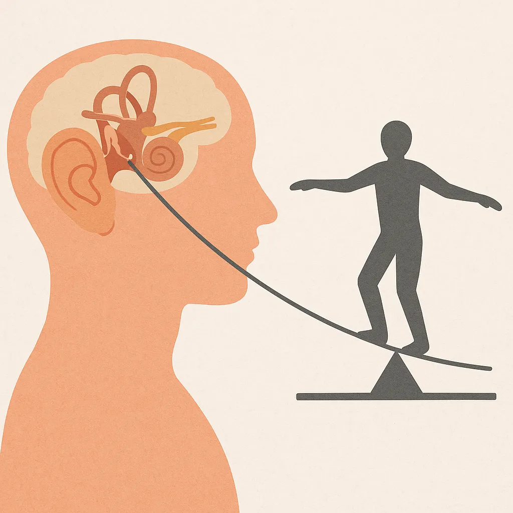 귀의-평형기관이-몸의-균형과-안정성에-영향을-미치는-모습을-설명하는-의학적-일러스트