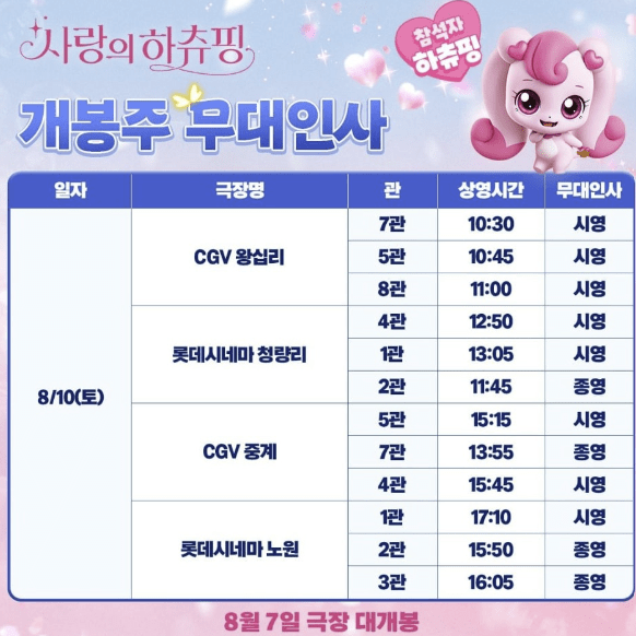 사랑의 하츄핑 무대인사 일정 사진1