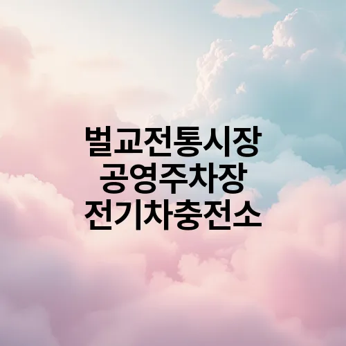 벌교전통시장 공영주차장 전기차충전소