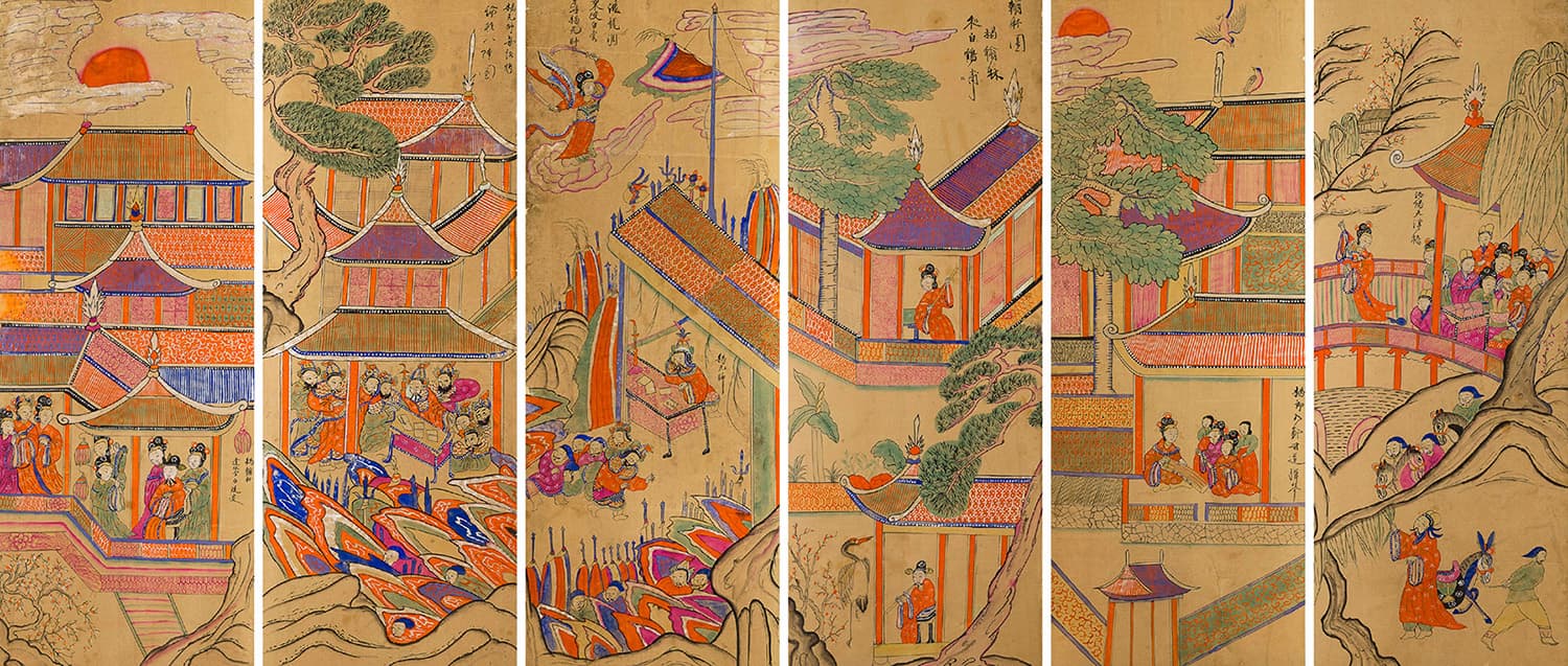 아모레퍼시픽미술관 ,《조선민화전(Beyond Joseon Minhwa)》, 구운몽도6폭병풍