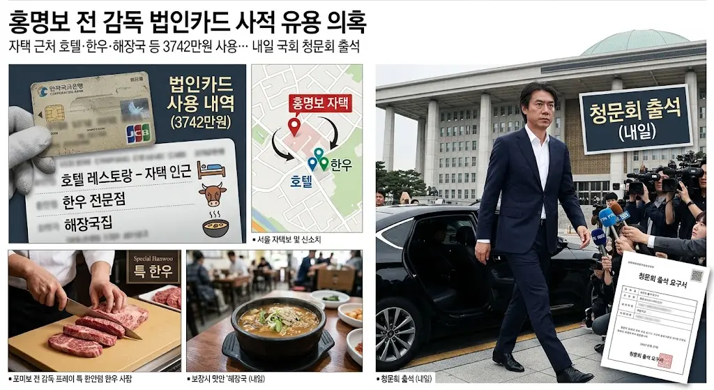 홍감독 법인카드 사적 유용 이미지