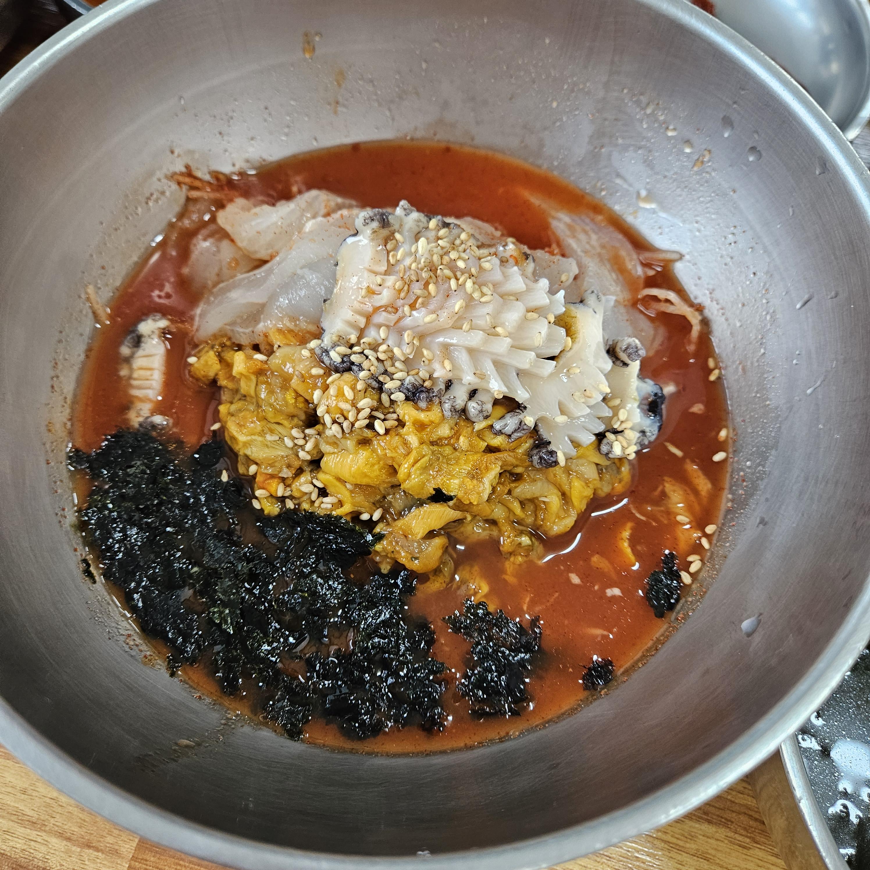 모듬 광어 물회