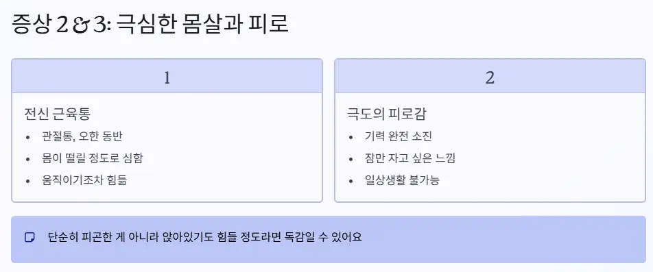 몸살 피로