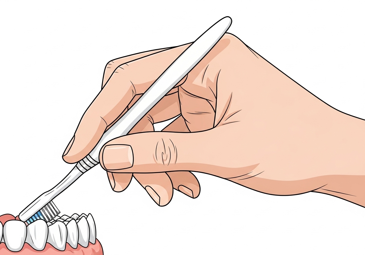 칫솔 선택은 힘이 아니라 구조의 문제다 참조 일러스트
