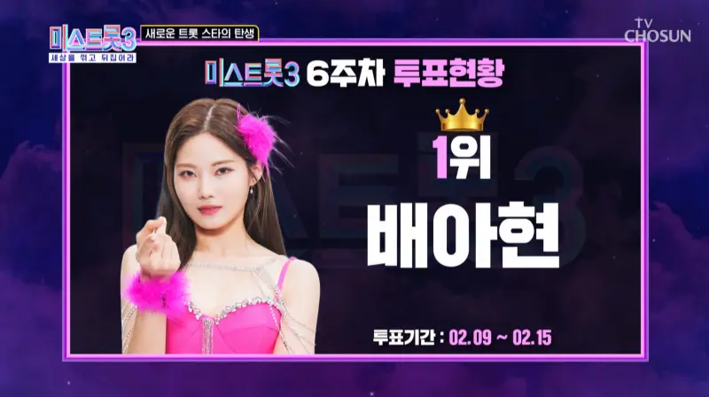 미스트롯3-6주-차-온라인투표-1위-배아현