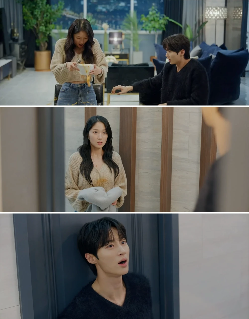 솔이에게-옷을-주고-갈아입으라고-침실로-안내하는-선재