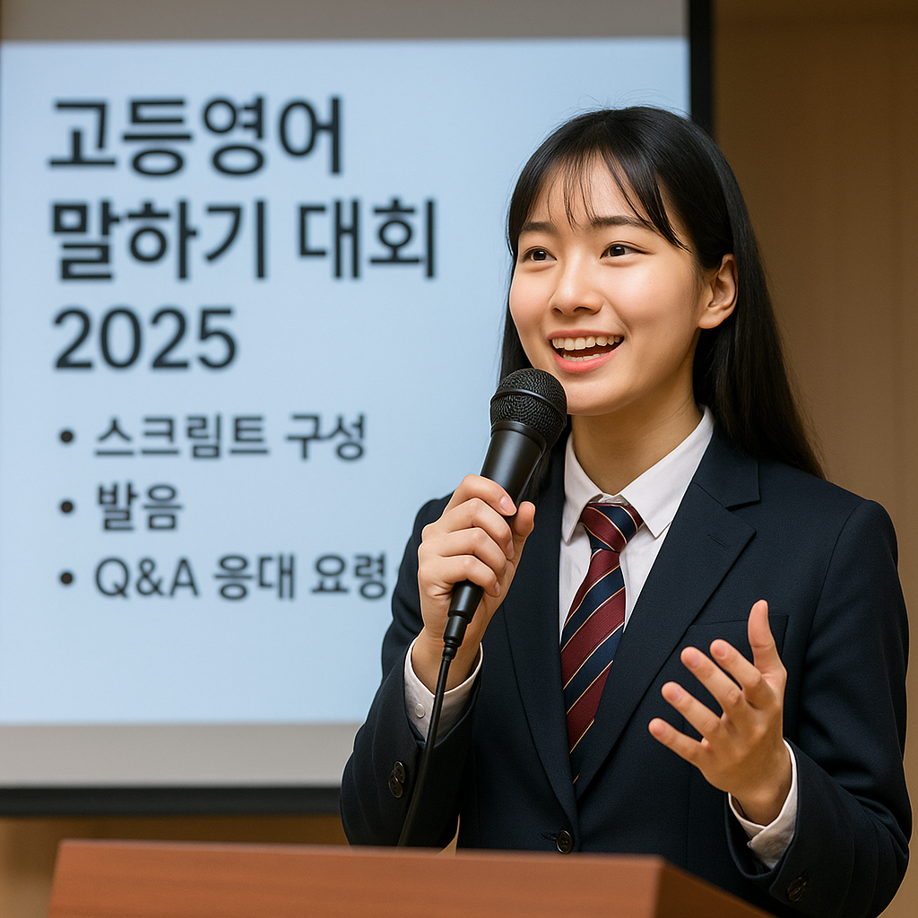 고등영어 말하기 대회 2025 | 스크립트 구성·발음·Q&A 응대 요령