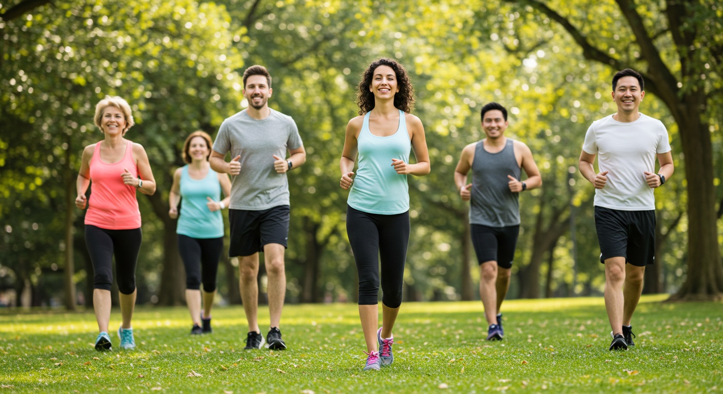 다양한 운동을 하는 사람들의 모습