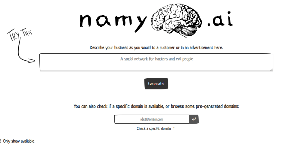 AI 도메인 이름 생성기