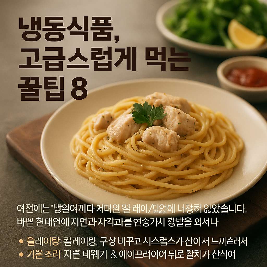냉장고 속 반찬으로 레스토랑 느낌 살리기1