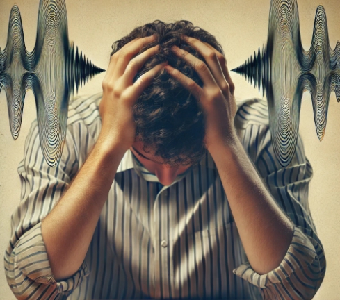 이명 증상에 고통받는 사람