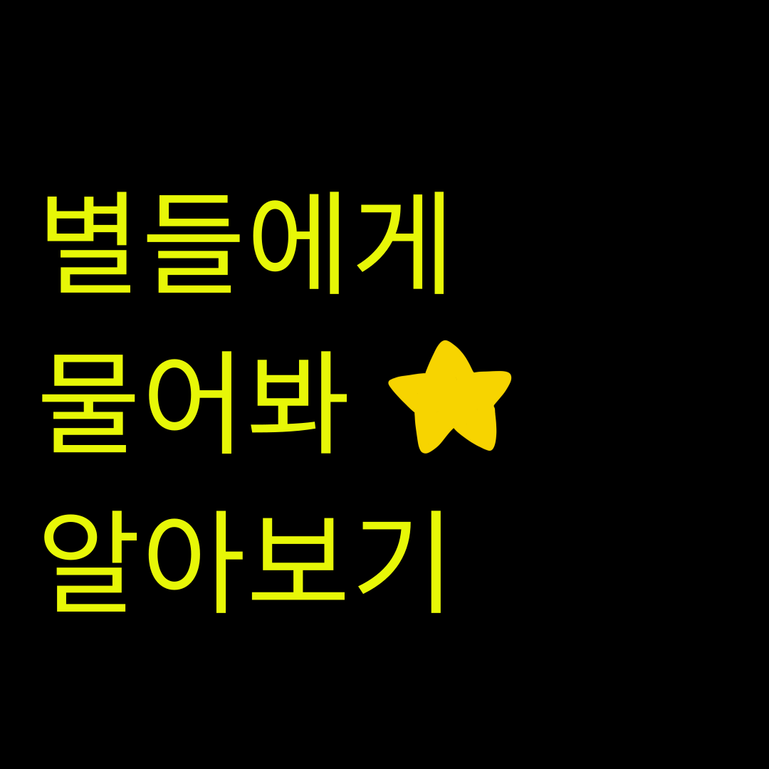 별들에게 물어봐