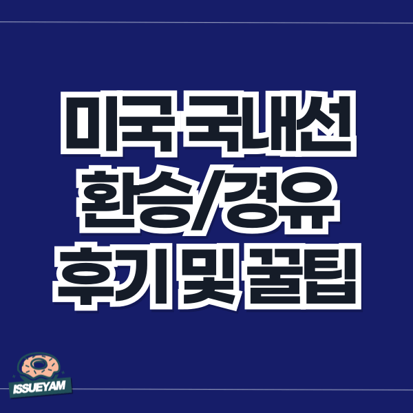 미국 국제선 국내선 환승 후기