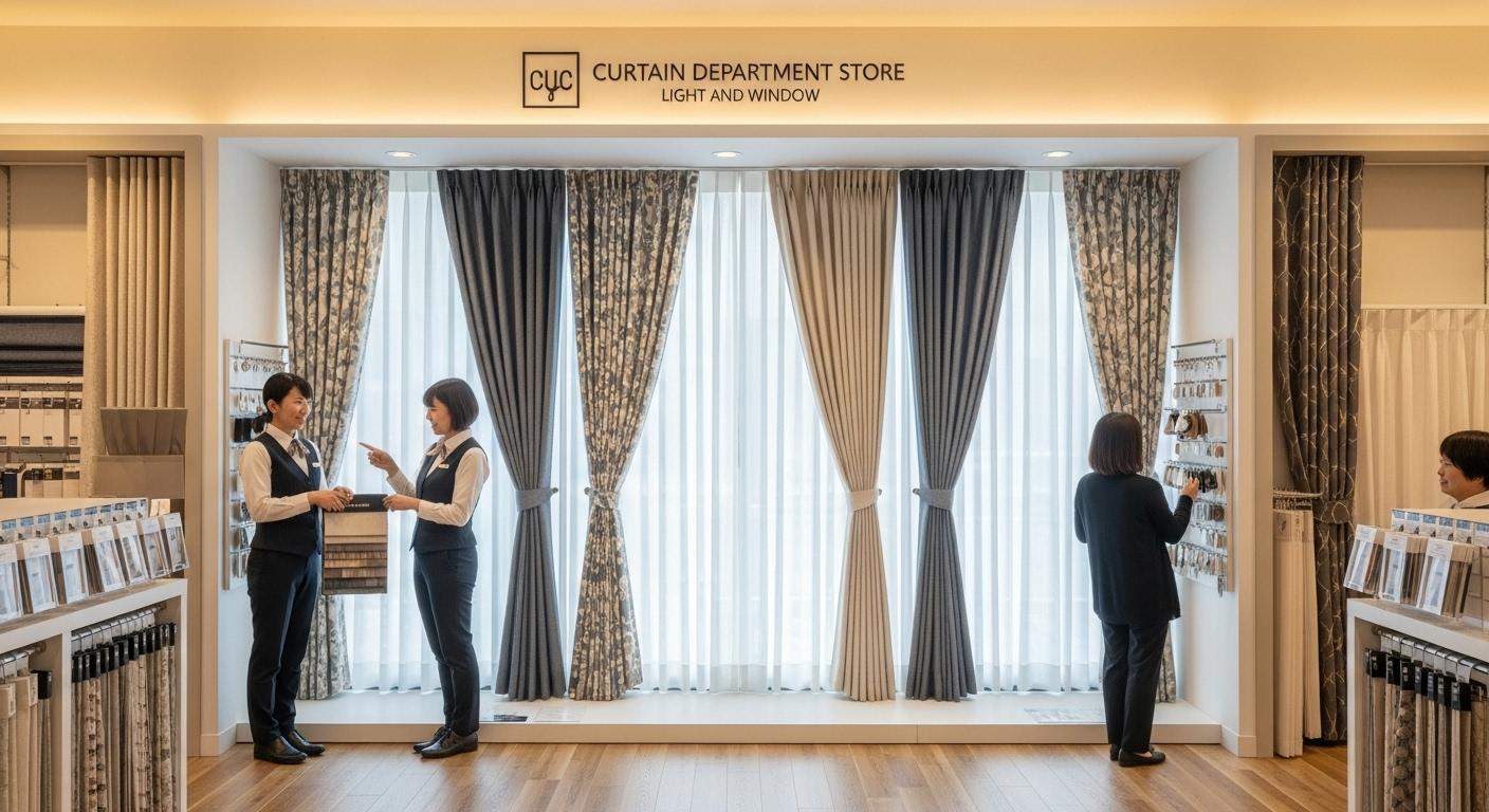 커텐백화점빛과창