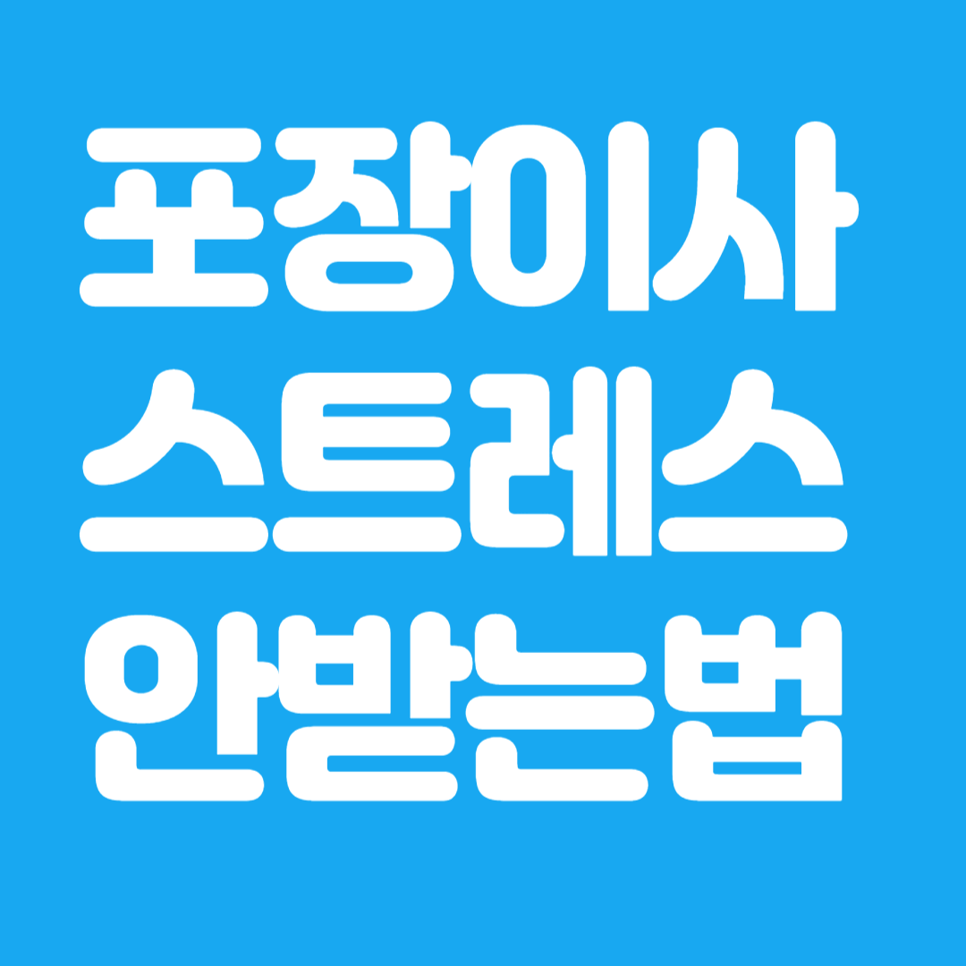 포장이사 스트레스 안 받는 방법