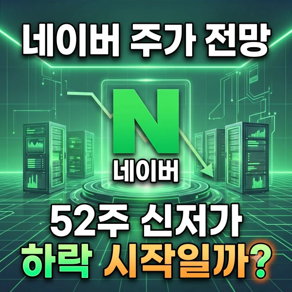 네이버-주가-전망-52주-신저가-하락-시작