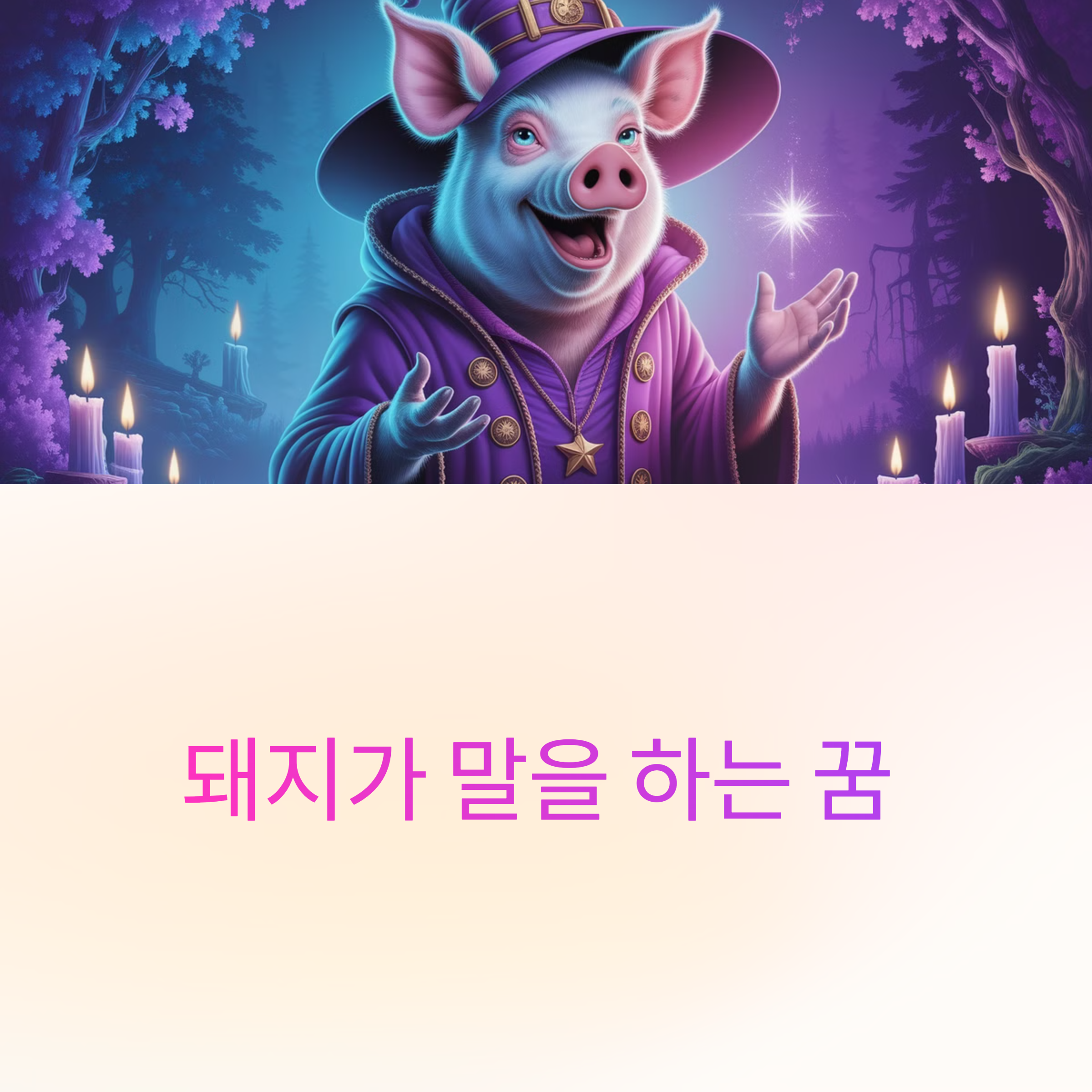 돼지가 말을 하는 꿈
