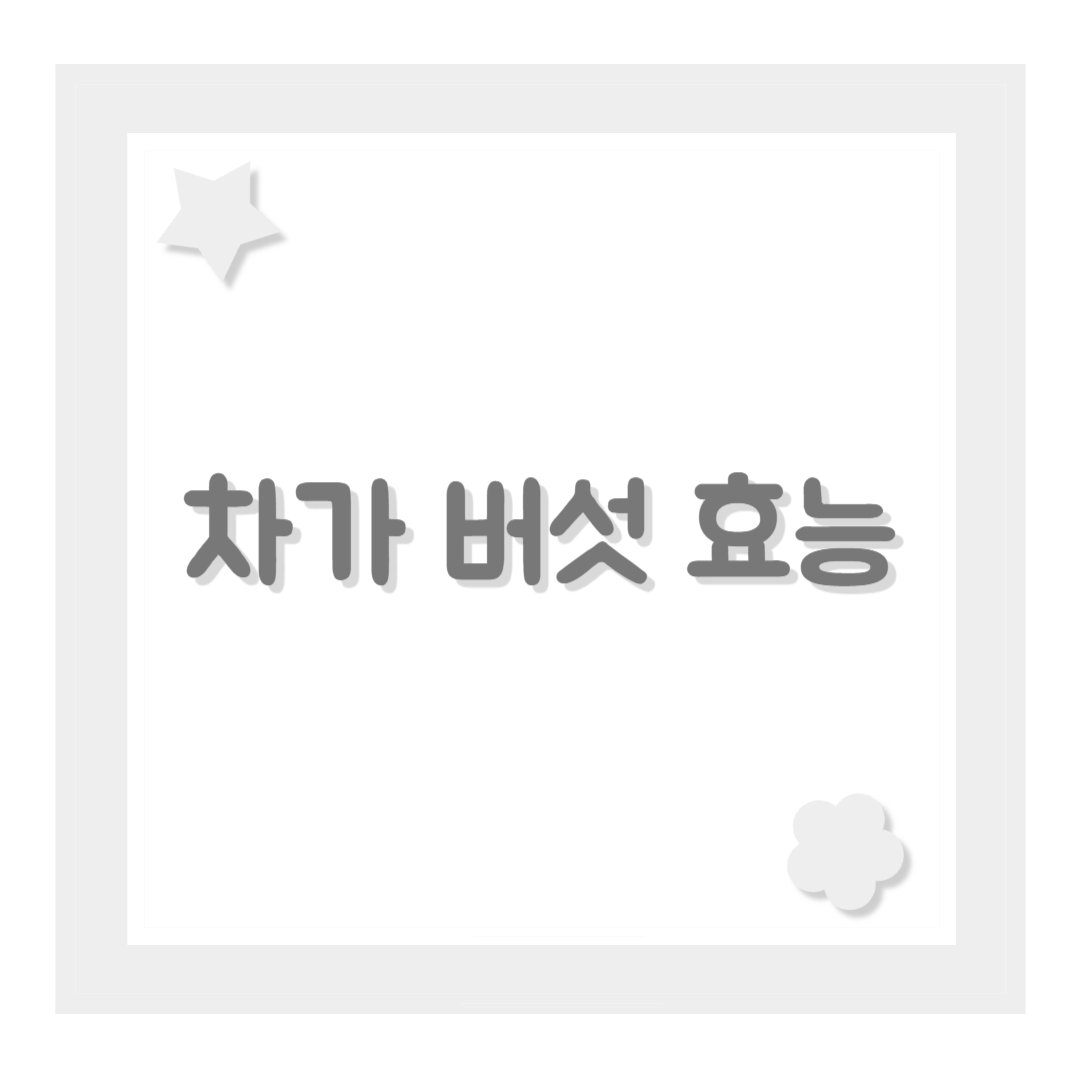 차가 버섯 효능