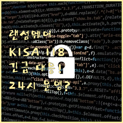 해킹 디도스 랜섬웨어 KISA 118..